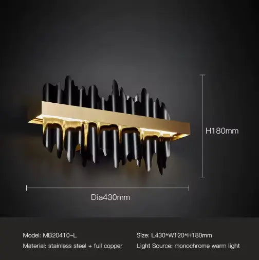 Stratos™ Modern Luxury Crystal Wall Sconce – Smoky K9 Architectural Perimeter Light Void Lighting