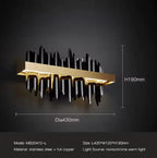 Stratos™ Modern Luxury Crystal Wall Sconce – Smoky K9 Architectural Perimeter Light Void Lighting