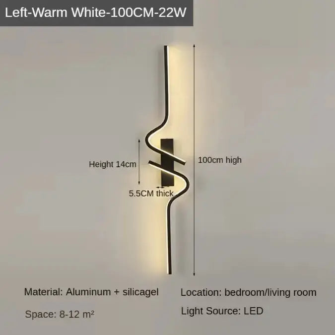 VoidSculpt™ Artistic Wall Light - Minimalist Curved Accent Modern Wall Light - VOID Lighting™ Luminescense
