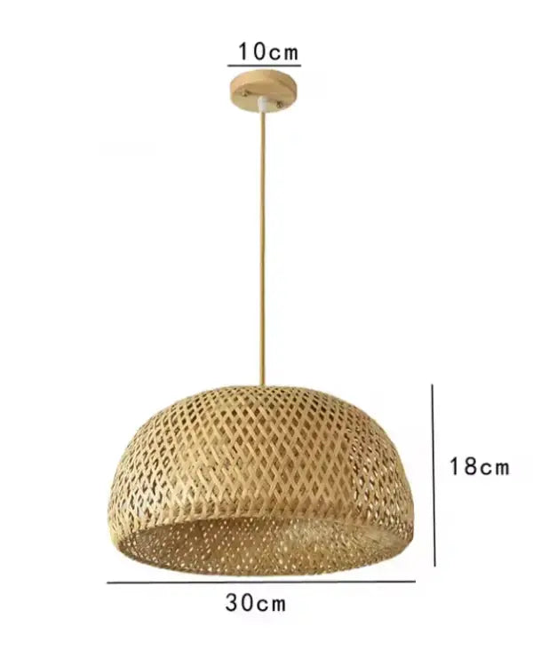 Bambura™ Handwoven Bamboo Pendant Light – Natural Woven Ceiling Pendant Light Luminescense