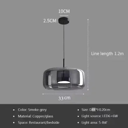 HaloNest™ Hand-Blown Glass Pendant Light – Modern Nordic Ceiling Lamp with Warm LED Glow Luminescense