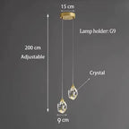 Virello™ Crystal Drop Pendant Light - K-Crystal Linear Chandelier Luminescense