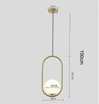 Elara™ Modern Glass Globe Adjustable Pendant Light – Minimalist Art Deco Ceiling Fixture Luminescense