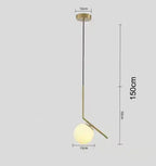 Elara™ Modern Glass Globe Adjustable Pendant Light – Minimalist Art Deco Ceiling Fixture Luminescense
