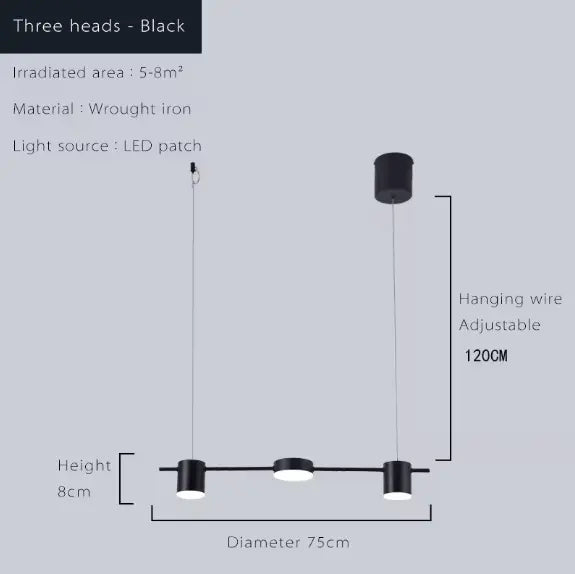 Modern Nordic Linear Led Chandelier - Adjustable LED Pendant Light - AureliaBeam™ Luminescense