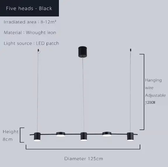 Modern Nordic Linear Led Chandelier - Adjustable LED Pendant Light - AureliaBeam™ Luminescense