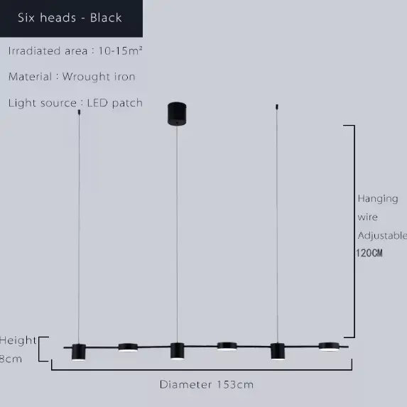 Modern Nordic Linear Led Chandelier - Adjustable LED Pendant Light - AureliaBeam™ Luminescense