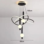 Modern Spiral LED Pendant Chandelier - Sculptural Helix Pendant Light - HelixAura™ Luminescense
