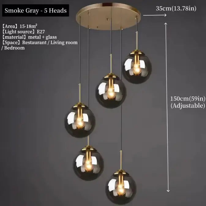 Ignisora™ Glass Modern Pendant Light Nordic Inspired Globe Pendant Luminescense