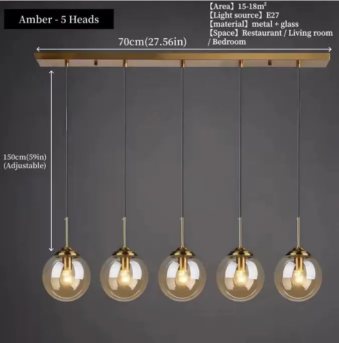 Ignisora™ Glass Modern Pendant Light Nordic Inspired Globe Pendant Luminescense