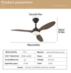 LED Modern Ceiling Fan with Remote - Silent 3-Blade Fan Light - Aeris™ Luminescense