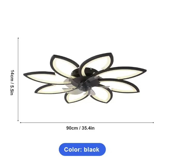 Petal Modern LED Ceiling Fan With Remote - Silent Flower Fan Light - PetaLuxe™ Luminescense