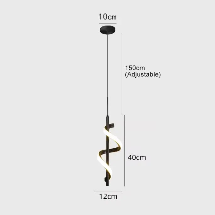 VoidTwist™ Spiral Modern LED Wall Sconce - Luxury Minimalist Curved Accent Light - VOID Lighting™ Luminescense