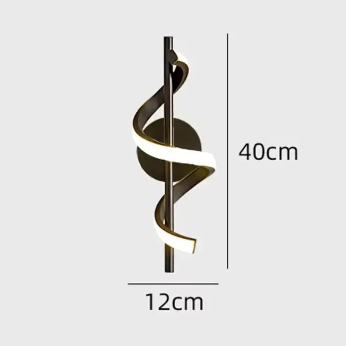 VoidTwist™ Spiral Modern LED Wall Sconce - Luxury Minimalist Curved Accent Light - VOID Lighting™ Luminescense