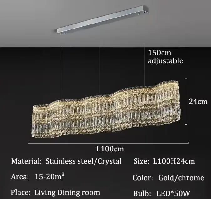 VoidSpectra™ Modern Crystal Luxury Chandelier - LED Ring Pendant Light - VOID Lighting™ Luminescense