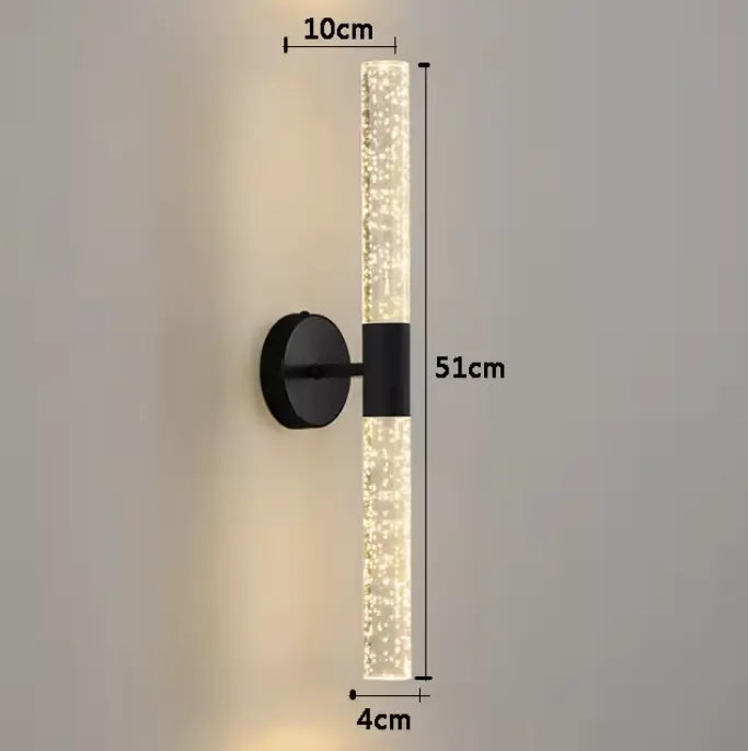 VoidCryst™ Crystal Luxury Wall Sconce - Modern LED Rod Light - Interior Accent Lighting Luminescense