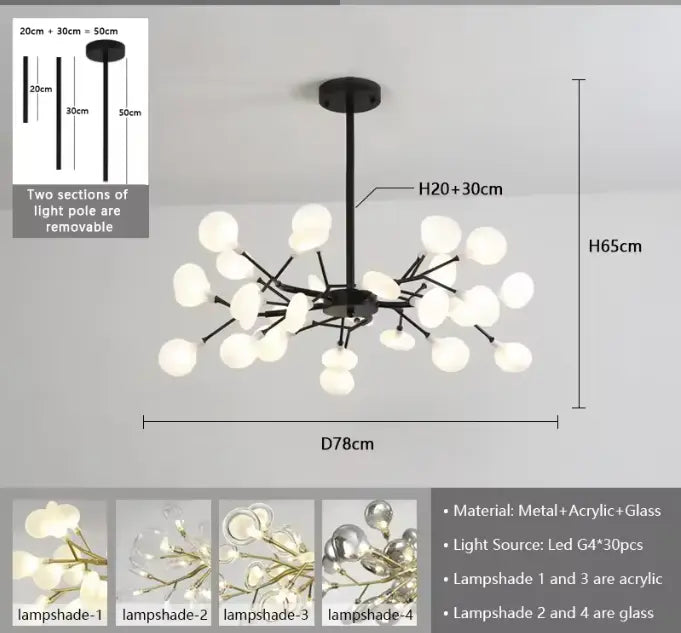 Crystal Branch Modern Chandelier - Luxury Nordic LED Ceiling Light - LumiBranch™ Luminescense