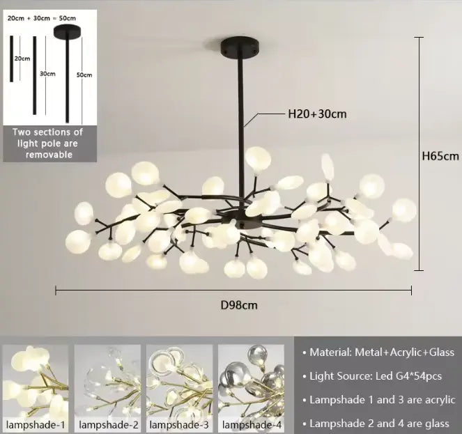 Crystal Branch Modern Chandelier - Luxury Nordic LED Ceiling Light - LumiBranch™ Luminescense