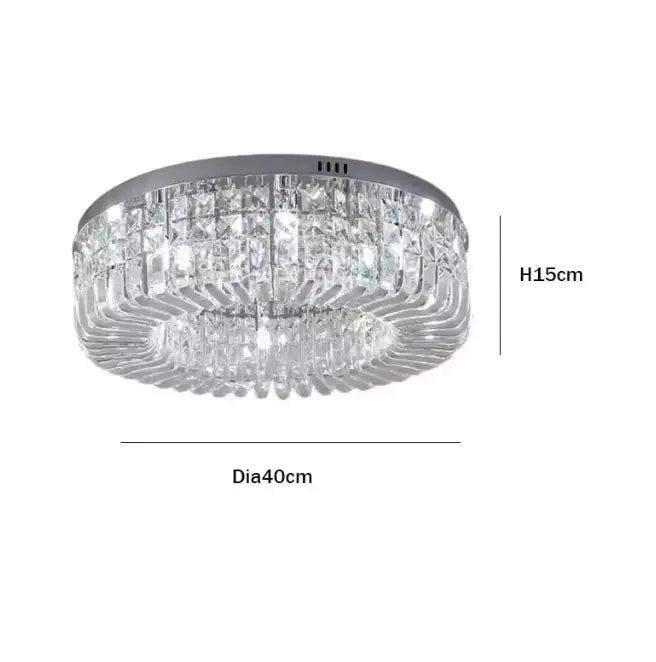 Modern Crystal Flush Mount Luxury Ceiling Light - Luxury LED Chandelier - AuroraCrest™ Luminescense