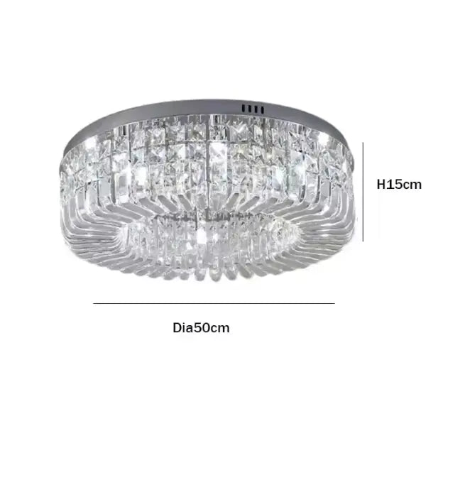 Modern Crystal Flush Mount Luxury Ceiling Light - Luxury LED Chandelier - AuroraCrest™ Luminescense