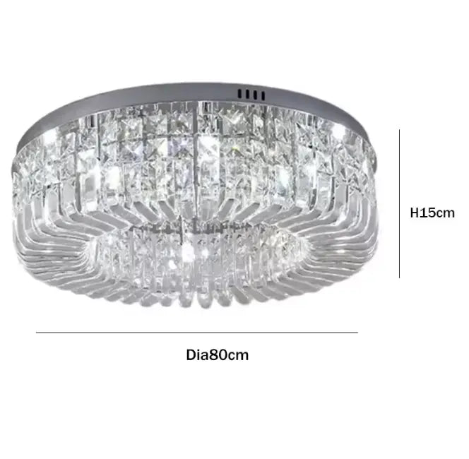 Modern Crystal Flush Mount Luxury Ceiling Light - Luxury LED Chandelier - AuroraCrest™ Luminescense