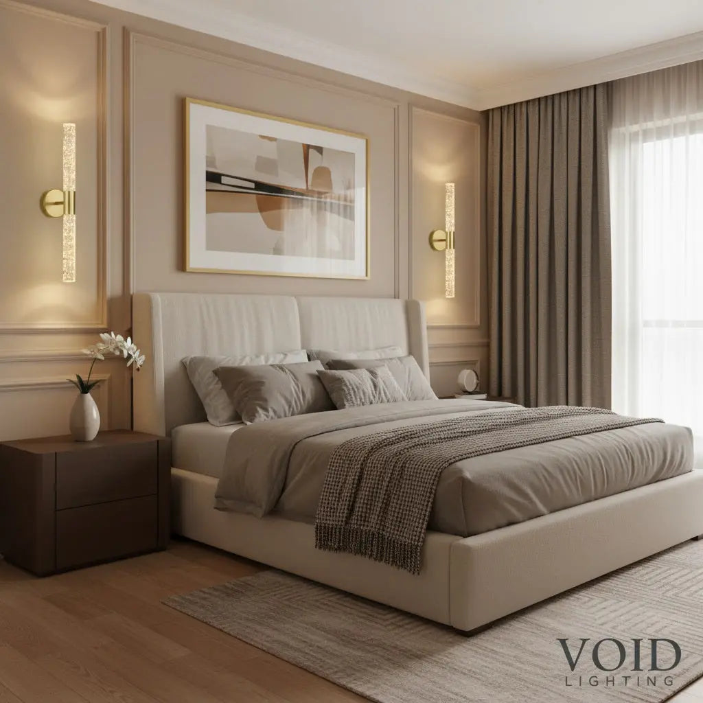 VoidCryst™ Luxury Crystal Wall Sconce - Modern LED Rod Light - Interior Accent Lighting Luminescense