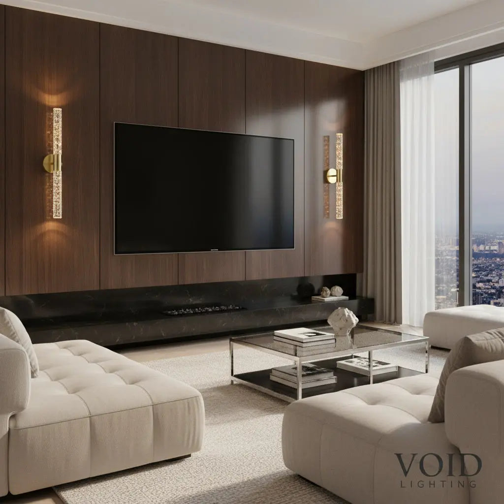 VoidCryst™ Luxury Crystal Wall Sconce - Modern LED Rod Light - Interior Accent Lighting Luminescense