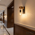Industrial Wood Wall Sconce - Retro Loft Wall Lamp - VoidForge™ Luminescense