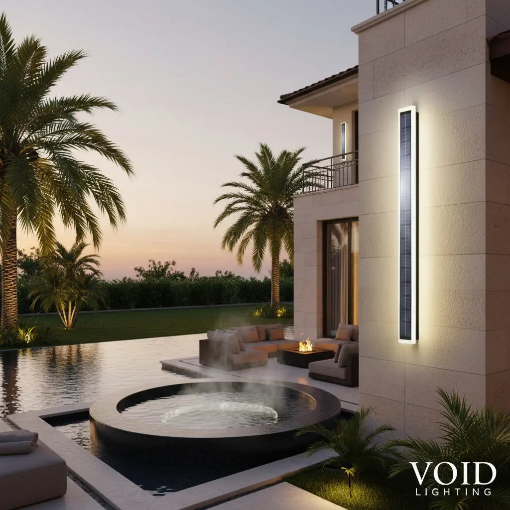 VoidGuard™ Solar Linear Wall Light - Luxury Modern Outdoor Sconce - VOID Lighting™ Luminescense