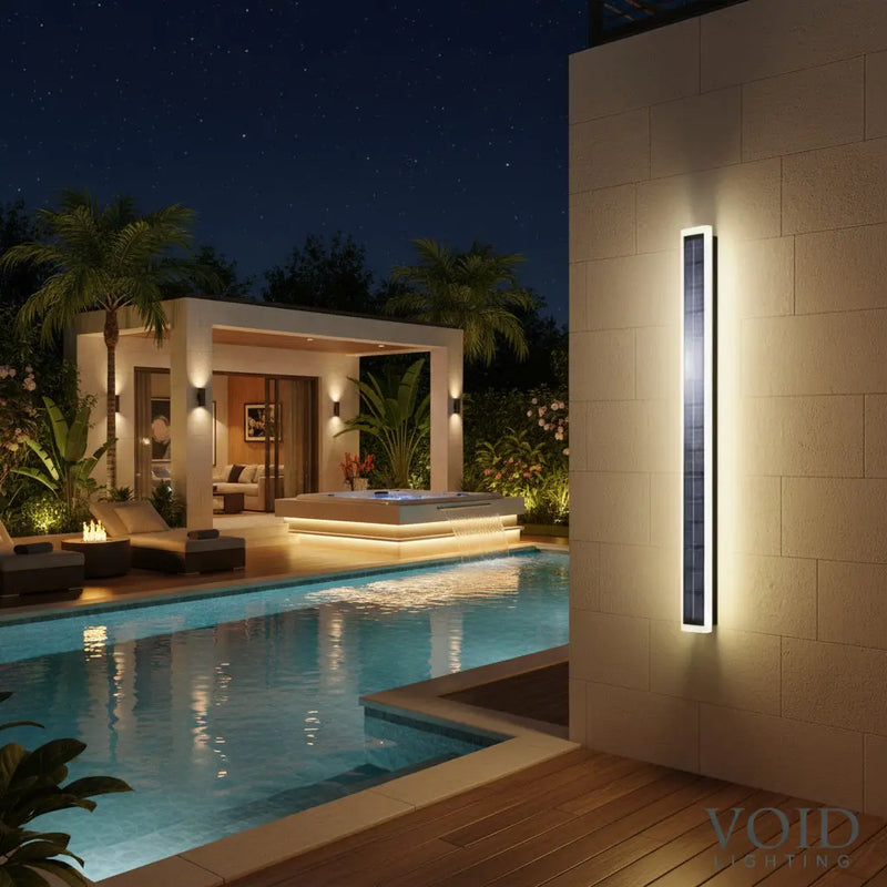 VoidGuard™ Solar Linear Wall Light - Luxury Modern Outdoor Sconce - VOID Lighting™ Luminescense