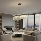 Aurielle™ Modern Crystal LED Chandelier – Luxury Gold Pendant Light Luminescense