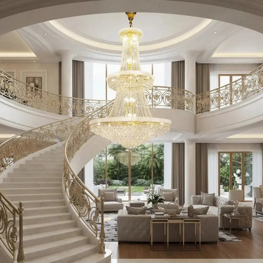 LumiCascade™ Grand Crystal Chandelier — Luxury Multi-Tier LED Statement Fixture Luminescense