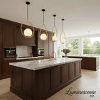 Elara™ Modern Glass Globe Adjustable Pendant Light – Minimalist Art Deco Ceiling Fixture Luminescense