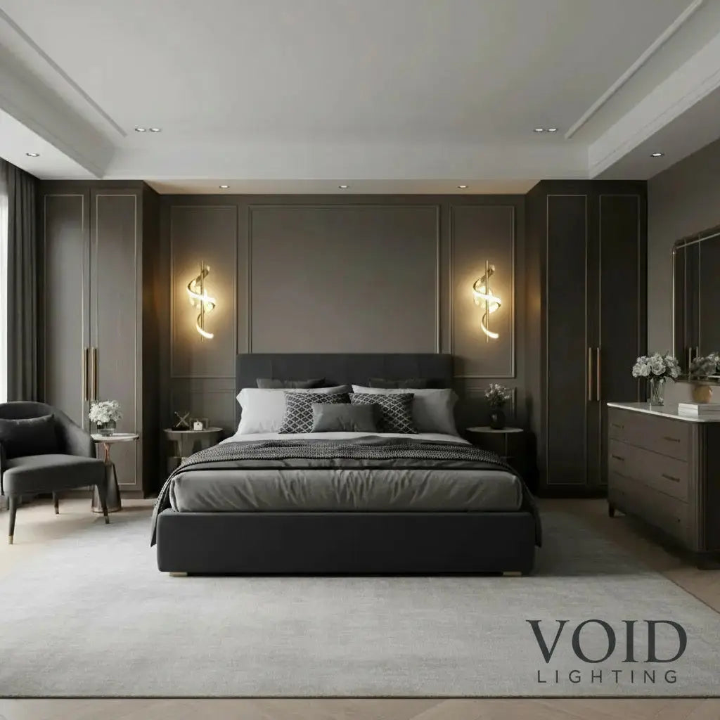 VoidTwist™ Modern Spiral LED Wall Sconce - Luxury Minimalist Curved Accent Light - VOID Lighting™ Luminescense