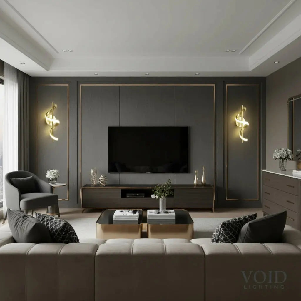 VoidTwist™ Modern Spiral LED Wall Sconce - Luxury Minimalist Curved Accent Light - VOID Lighting™ Luminescense