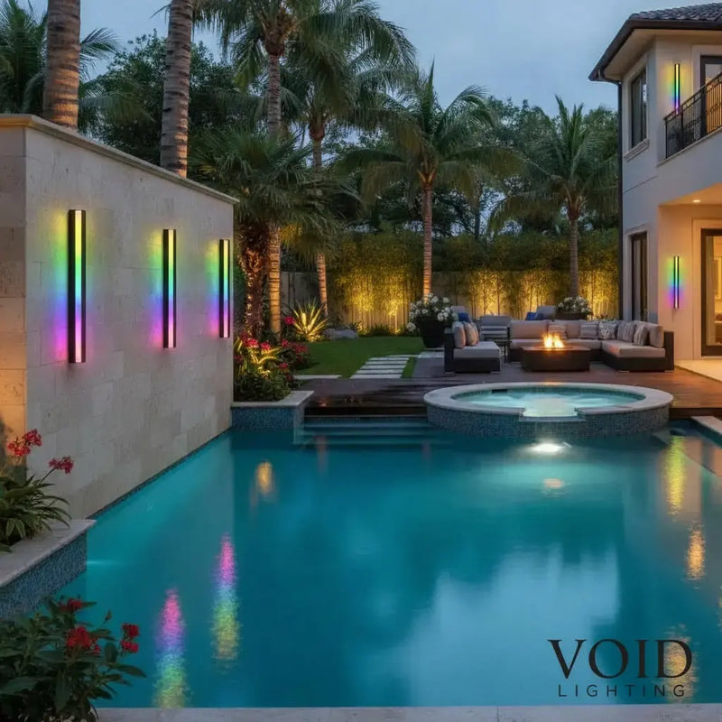 The Chroma Line™ Smart RGB Linear Wall Sconce | Waterproof IP65 Modern LED Bar | App-Controlled Mood Light Luminescense