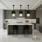 Obsidian Veil™ Crystal Pendant Light – Modern Black Luxury Chandelier Luminescense