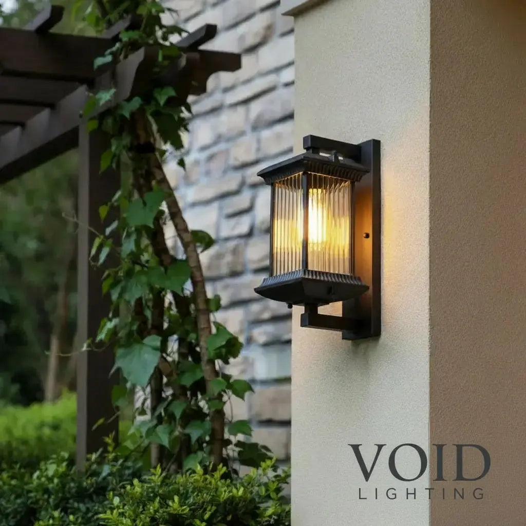 FortisLux™ Architectural Outdoor Wall Light – Waterproof Aluminum & Glass E27 Wall Sconce Luminescense