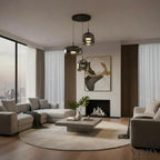 HaloNest™ Modern Glass Pendant - Hand-Blown Nordic Ceiling Light Luminescense