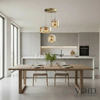 HaloNest™ Modern Glass Pendant - Hand-Blown Nordic Ceiling Light Luminescense
