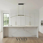 ArcLinea™ Linear Curved LED Pendant Light – Modern Pendant Chandelier Luminescense
