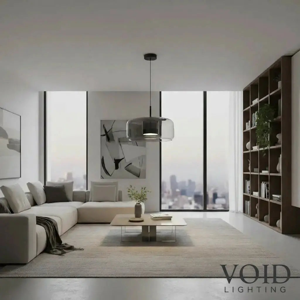 HaloNest™ Modern Glass Pendant - Hand-Blown Nordic Ceiling Light Luminescense