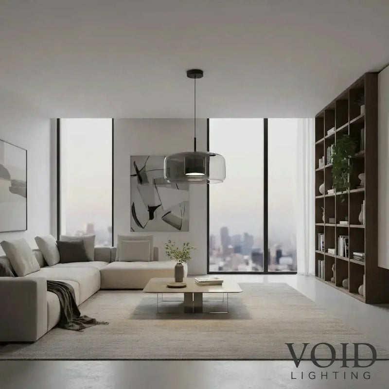 HaloNest™ Modern Glass Pendant - Hand-Blown Nordic Ceiling Light Luminescense