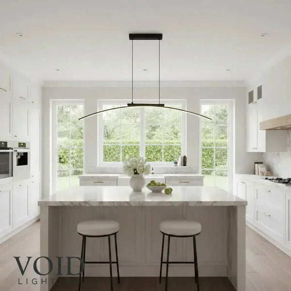 ArcLinea™ Linear Curved LED Pendant Light – Modern Pendant Chandelier Luminescense