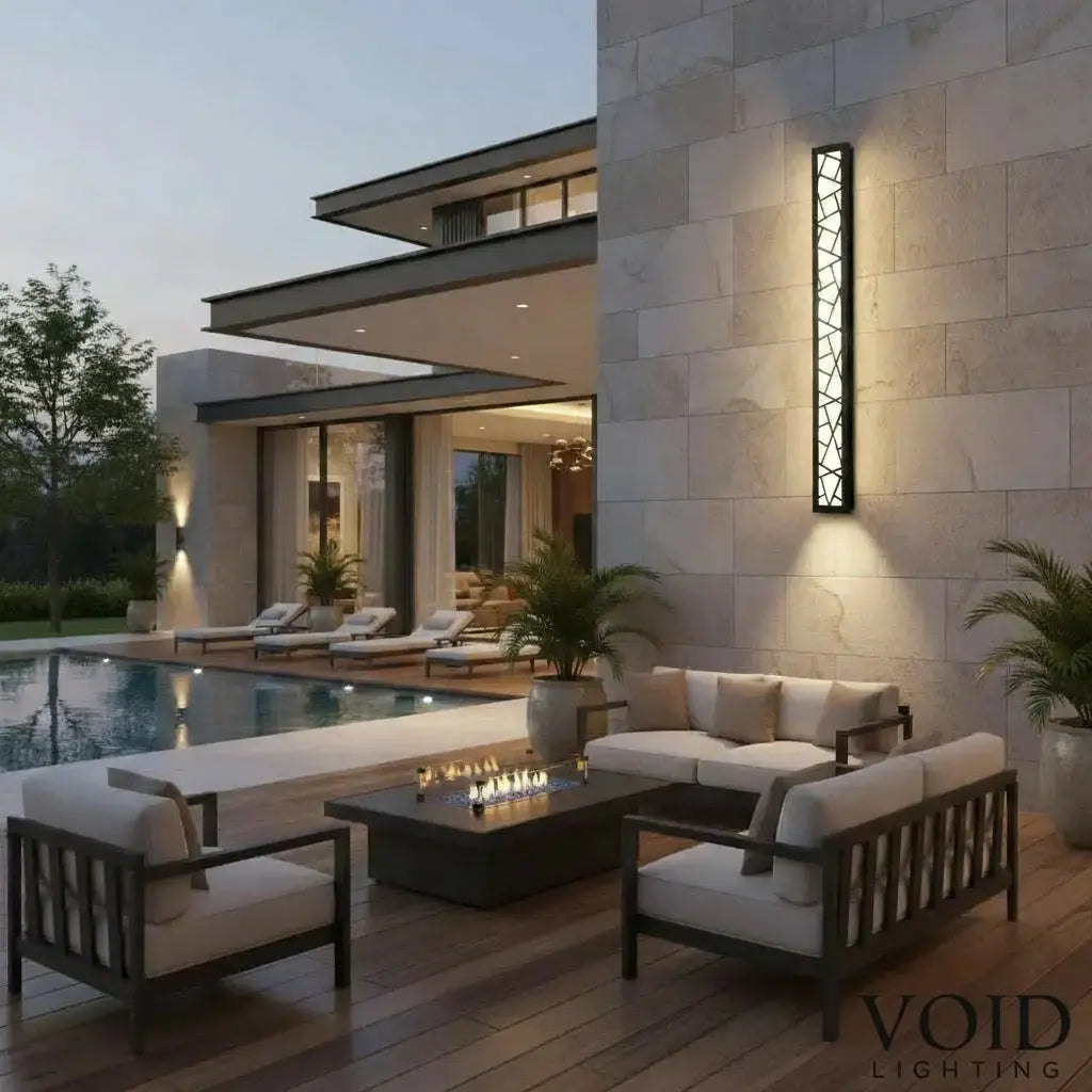 Auralux™ Modern Linear Outdoor Wall Light - Void Lighting. Luminescense