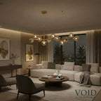 AuraSphere™ Modern Linear Glass Globe Chandelier – Adjustable Multi-Head LED Ceiling Light Luminescense