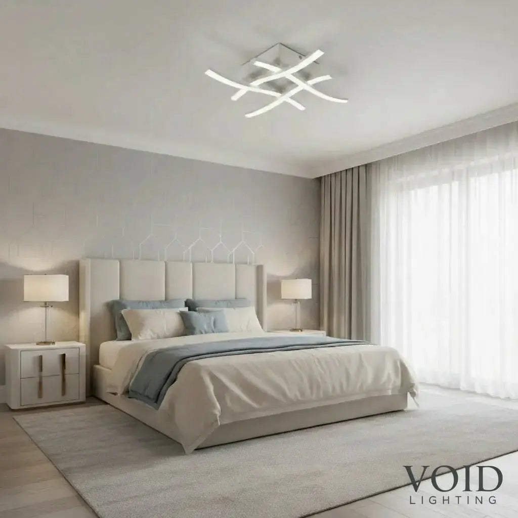 VoidArc™ Modern Curved LED Ceiling Light - Luxury Minimalist Flush Mount Luminescense