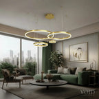VoidHalo™ Modern LED Ring Pendant - Multi-Ring Luxury Minimalist Chandelier - VOID Lighting™ Luminescense