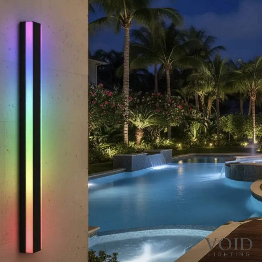 The Chroma Line™ Smart RGB Linear Wall Sconce | Waterproof IP65 Modern LED Bar | App-Controlled Mood Light Luminescense