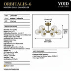 Orb Modern Glass Chandelier - Luxury Nordic LED Pendant - Orbitalis™ Luminescense